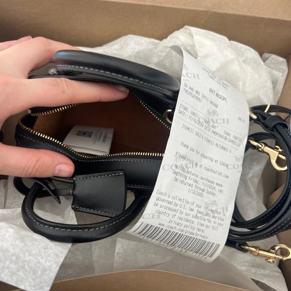 NWT Coach Andrea Mini Carryall Handbag Crossbody In Signature Canvas & Leather - Picture 5 of 7